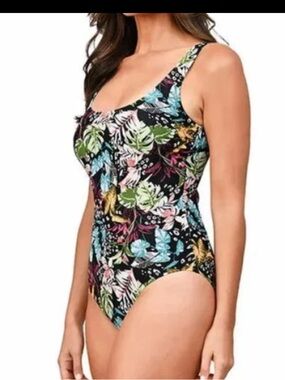 Ocean Pacific Women’s 4 Way Tropical One Piece Swimsuit Size XL